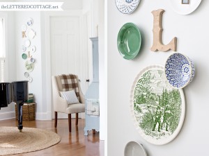 decorating, plates, wall