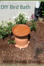 DIY, bird bath, how to, clay, pot