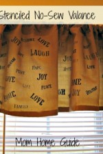 stenciled no sew valence