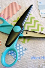 scallop, scissor, scrapbook, paper, gift tag