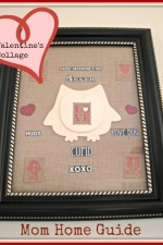 burlap valentine's day collage