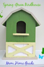 craft, paint, green, bird, house
