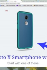moto x smartphone with teal Hula case