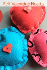 felt valentine hearts