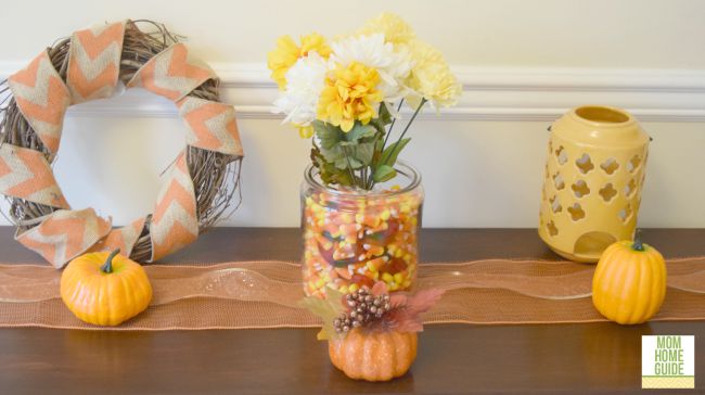 fall console table or mantel