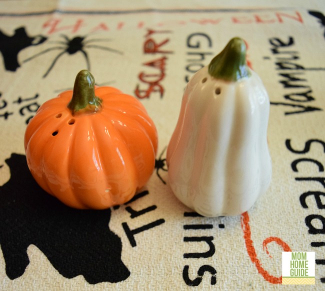 Autumn pumpkin and squash salt and pepper shakers