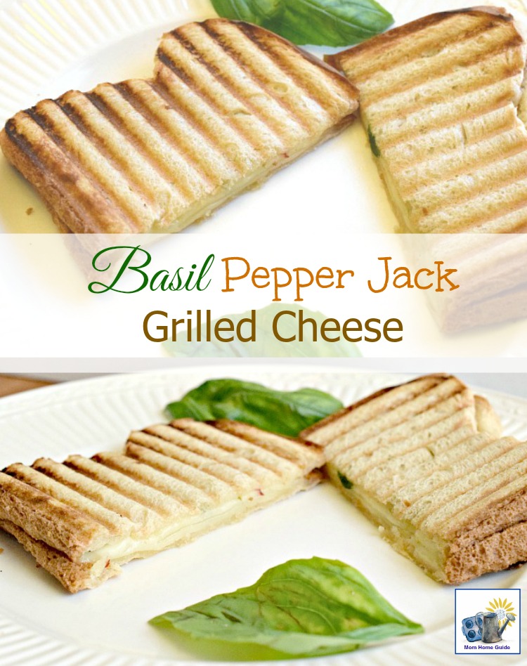 Basil Pepper Jack Grilled Cheese - momhomeguide.com