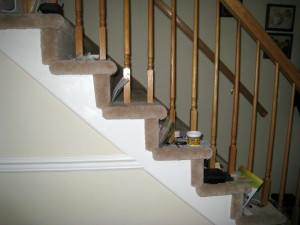 clutter on stairs