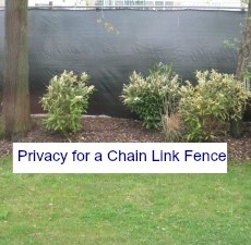 privacy for a chain link fence