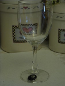 wine glass charm