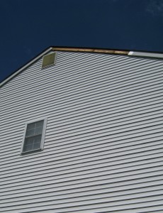 roof of two-story home