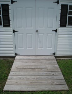 ramp to outdoor storage shed