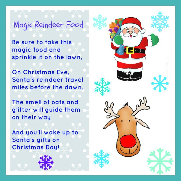 Magic Reindeer Food Free Printable - momhomeguide.com