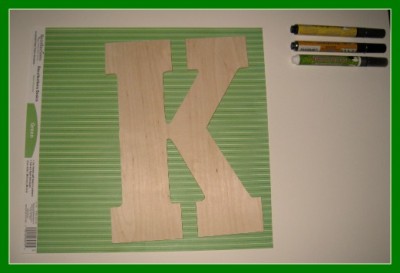 Mod Podge, craft, paper, letter