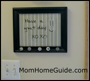 dry erase, picture frame, board, DIY