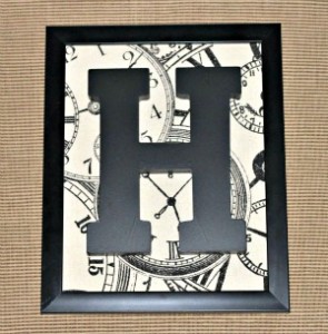 framed, monogram, letter
