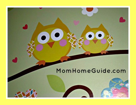 Cute owl wall decal