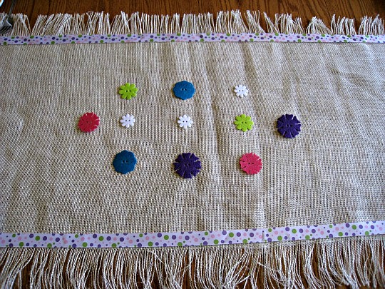 burlap table runner