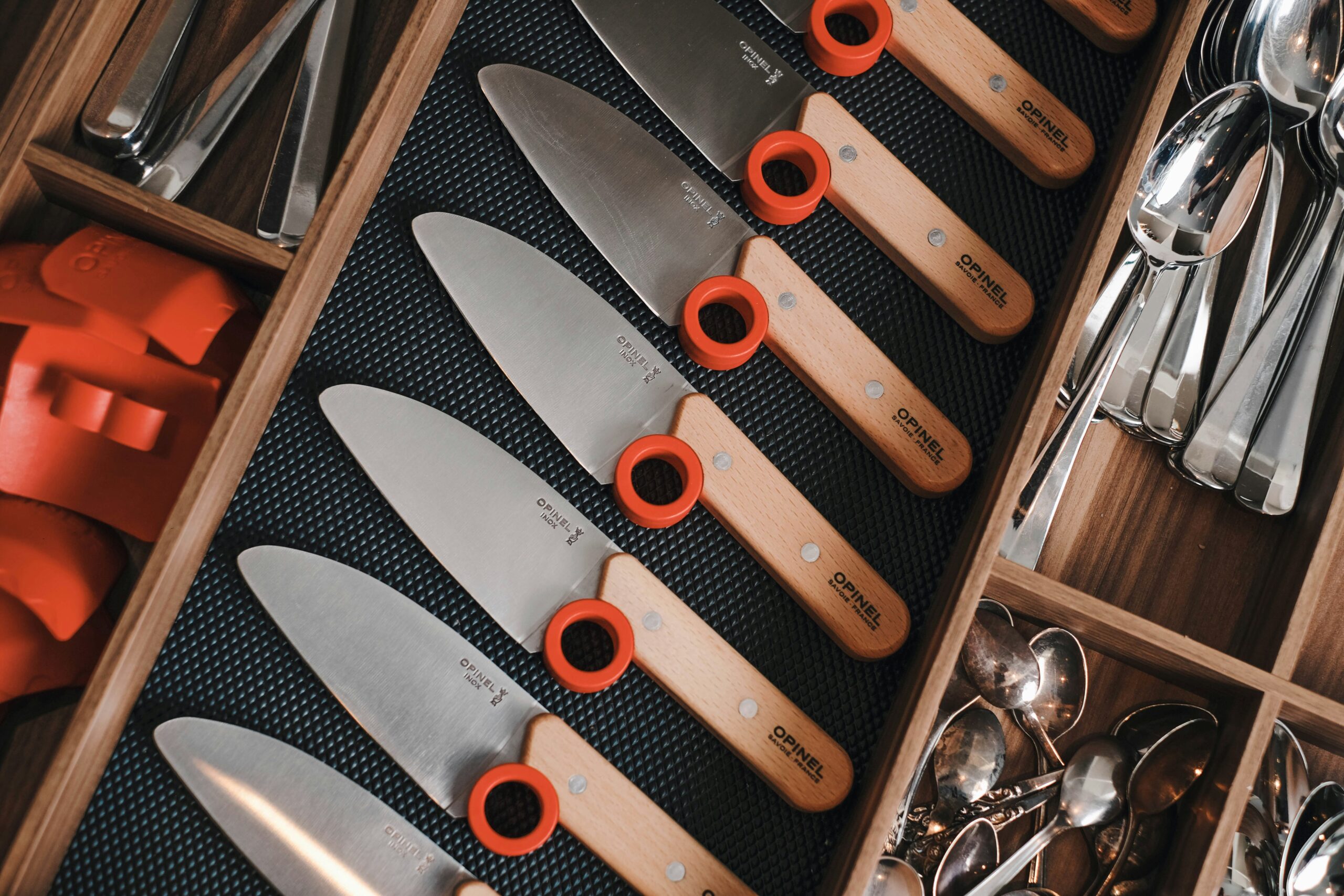 kitchen drawer, knife block