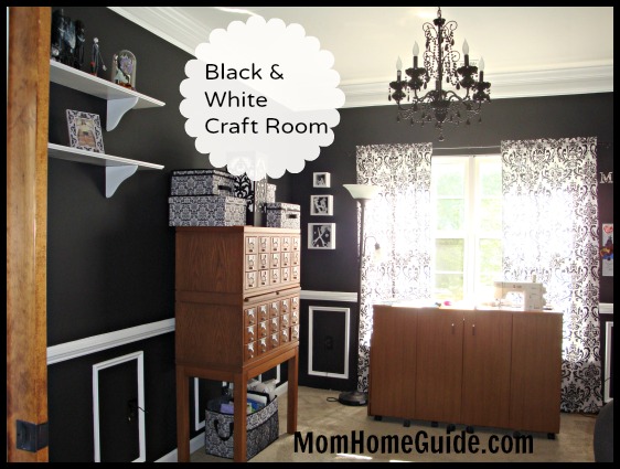 black, white, craft, room, remodel