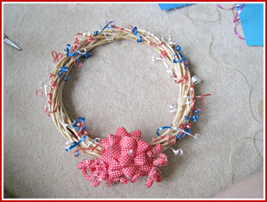 patriotic, fourth of july, wreath