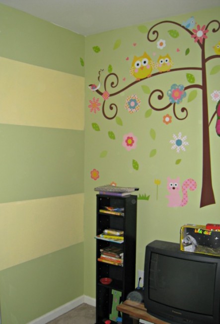 striped, chalkboard paint wall, lullaby paints