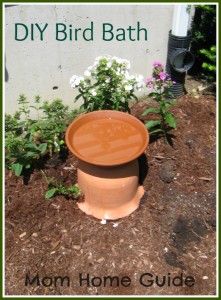 DIY Bird Bath from a Clay Pot