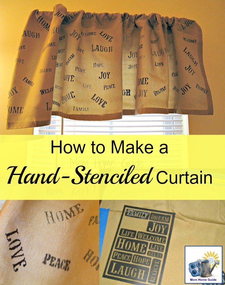 It's easy to make a hand-stenciled curtain with fabric pens!