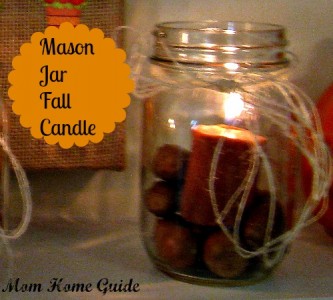 fall mason jar candle