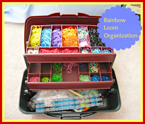 tackle box, organize, rainbow loom
