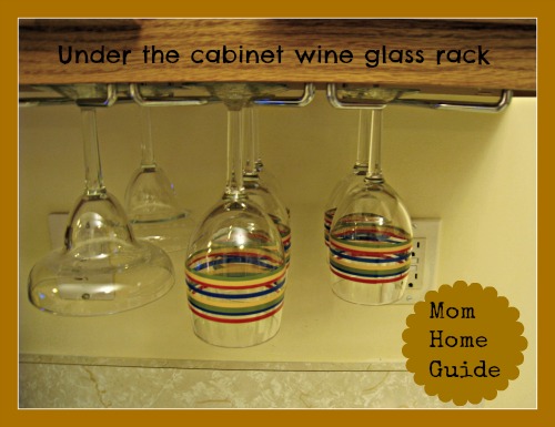 under cabinet wine glass rack