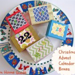 Christmas advent calendar boxes, plate