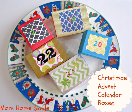 craft, Christmas advent calendar boxes, plate