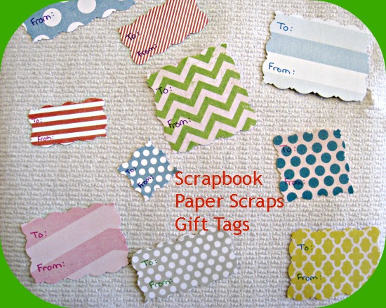 scrapbook paper gift tags