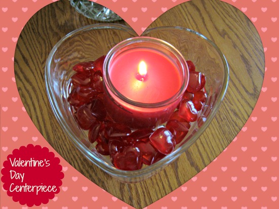 dollar store, centerpiece, valentine's day, candle