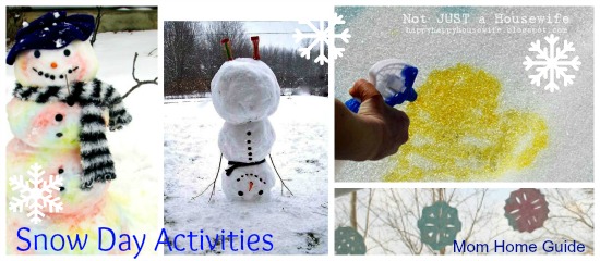 snow day, activities, kids