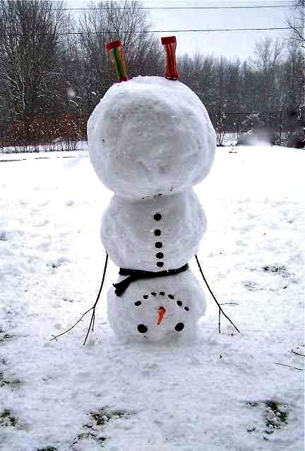 upside down, snowman, how to