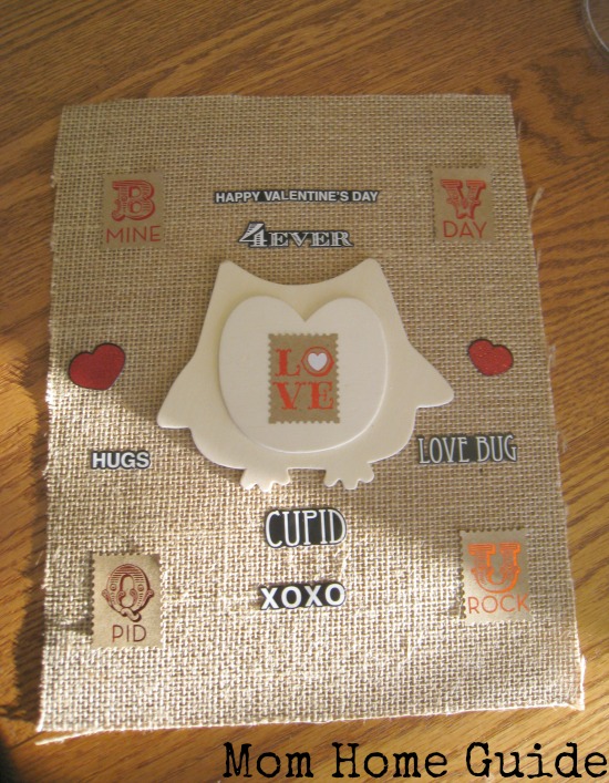 burlap valentine's day collage