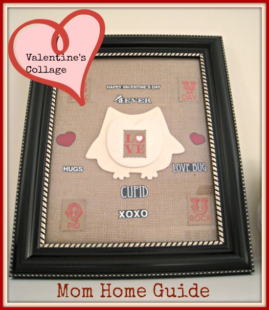 burlap valentine's day collage