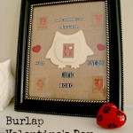 burlap, valentine's day, collage