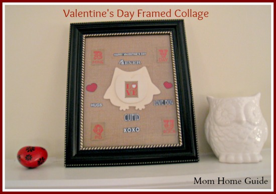 frame, collage, burlap, owl, valentine's day