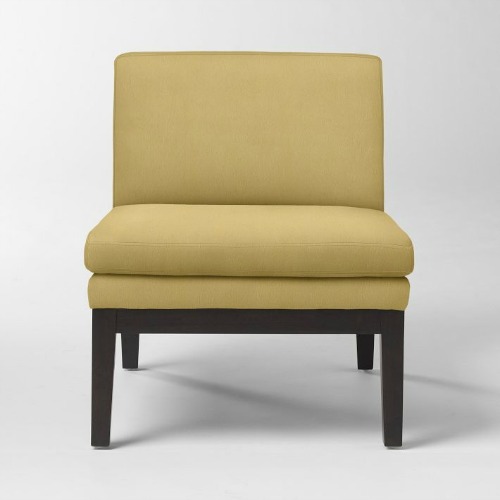 West elm yellow discount chair