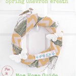 spring, chevron, burlap, bird, wreath, butterfly