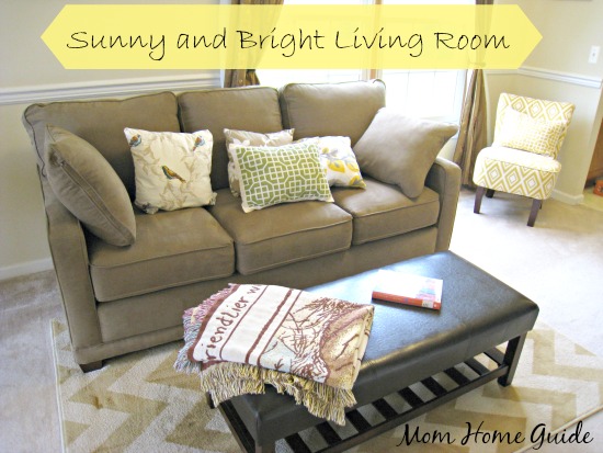 sunny, bright, living room, reveal