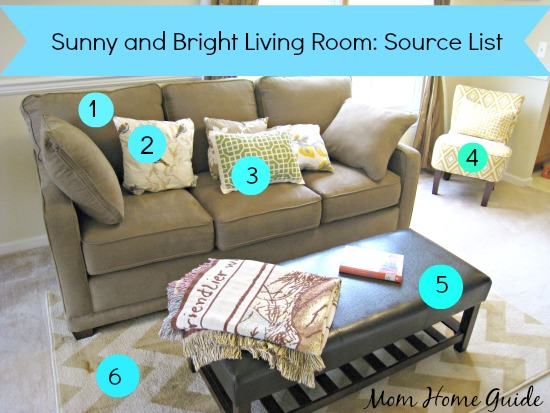 sunny, bright, modern, living room, source list