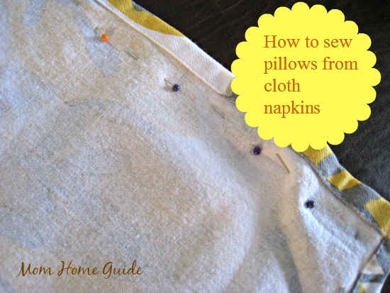 how to, sew, cloth, napkins, pillows