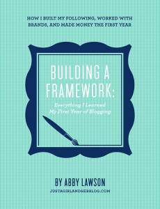 building a framework, just a girl and her blog