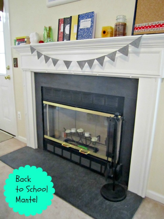 september, back to school, fall, mantel, decor, ask anna