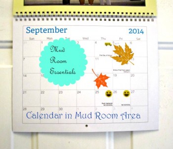 mud room, back to school, calendar