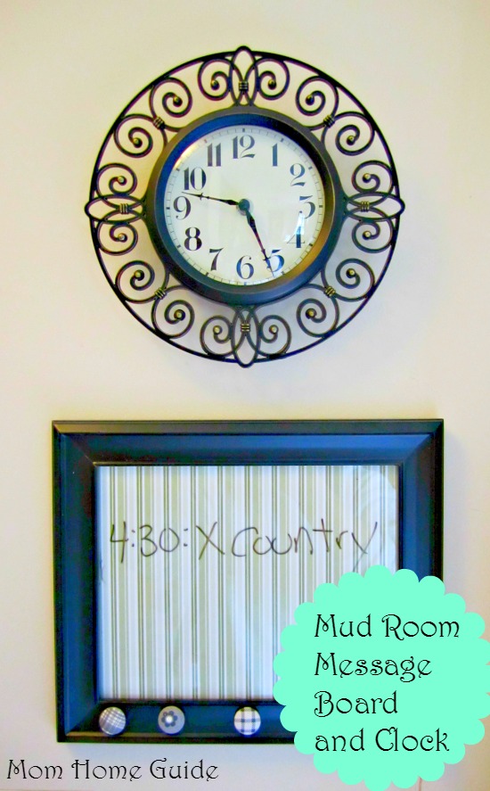 mud, room, clock, message, board, dry, erase